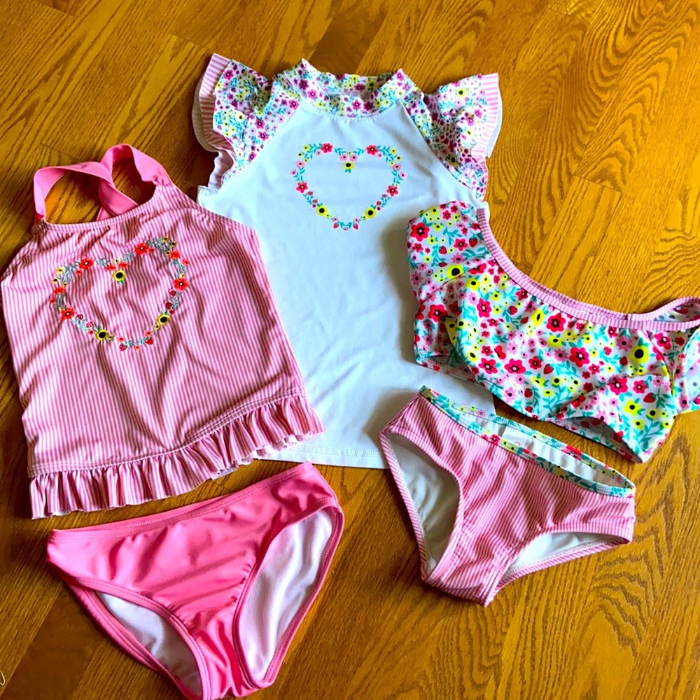 EUC Cat & Jack Girls Swim Coordinating Set
